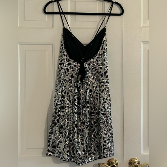 Black sequin mini dress worn once to homecoming! - Picture 2 of 3